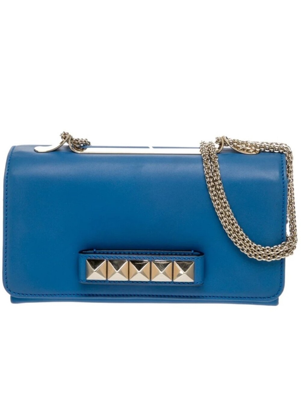 Valentino Blue Leather Rockstud Chain Crossbody Bag/ GORGEOUS!